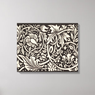 William Morris Daffodil Floral Wallpaper Canvas Afdruk