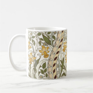 William Morris Daffodil Garden Flower Classic Bota Koffiemok