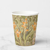 William Morris Daffodil Garden Flower Classic Bota Papieren Bekers (Rechts)