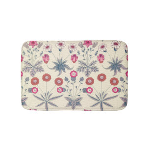 William Morris Daisy Floral Pattern Red Sinaasappe Badmat