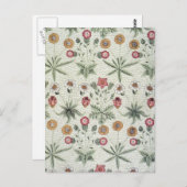 William Morris Daisy Floral Wallpaper Pattern Briefkaart (Voorkant / Achterkant)