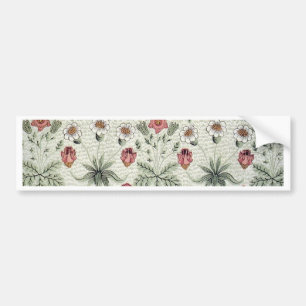 William Morris Daisy Floral Wallpaper Pattern Bumpersticker