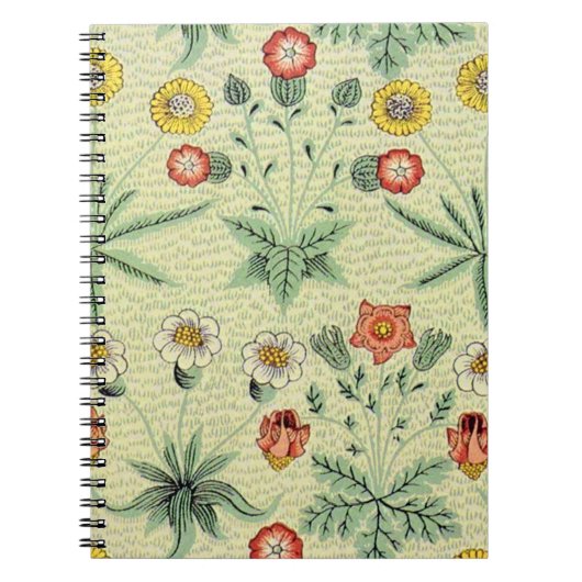 William Morris Daisy Floral Wallpaper Pattern Notitieboek (Voorkant)