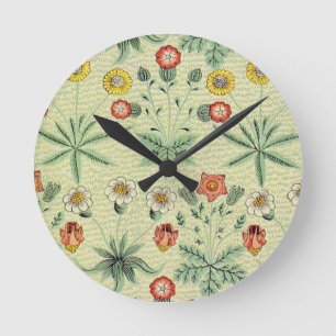 William Morris Daisy Floral Wallpaper Pattern Ronde Klok