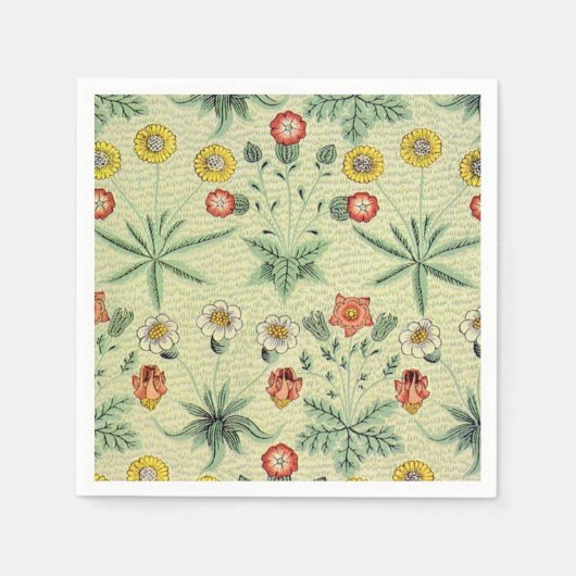 William Morris Daisy Floral Wallpaper Pattern Servet (Voorkant)