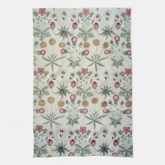 William Morris Daisy Floral Wallpaper Pattern Theedoek (Verticaal)