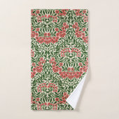 William Morris Daisy Flowers Pink Green Bad Handdoek (Handdoek)