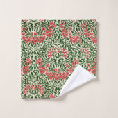 William Morris Daisy Flowers Pink Green Bad Handdoek (Wasdoekje)