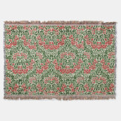 William Morris Daisy Flowers Pink Green Deken (Voorkant)