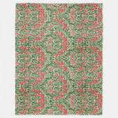 William Morris Daisy Flowers Pink Green Fleece Deken (Voorkant)