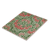 William Morris Daisy Flowers Pink Green Tegeltje (Zijkant)