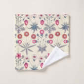 William Morris Daisy Motif floral Orange rouge (Gant de toilette)