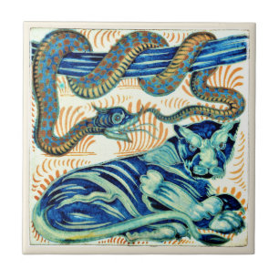 William * Morris De Morgan Snake Tiger   Tegeltje