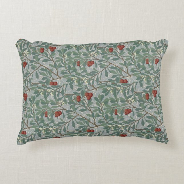 William Morris Decorative Art Arbutus Pattern Accent Kussen (Voorkant)