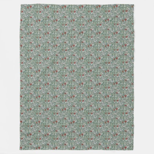 William Morris Decorative Art Arbutus Pattern Fleece Deken (Voorkant)