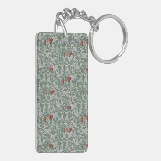 William Morris Decorative Art Arbutus Pattern Sleutelhanger (Achterkant Links)