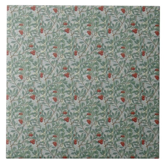 William Morris Decorative Art Arbutus Pattern Tegeltje (Voorkant)