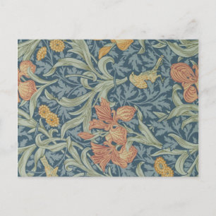 William Morris Decorative Art Iris Pattern Briefkaart