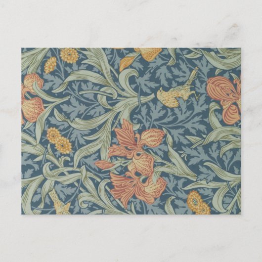 William Morris Decorative Art Iris Pattern Briefkaart (Voorkant)