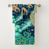 William Morris Deer par un Indigo de la Tapisserie (En situation)