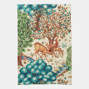 William Morris Deer van een Brook Tapestry Beige Theedoek