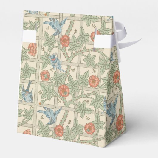 William Morris: Delicate gunstbox van Trellis Bedankdoosjes (Achterkant)