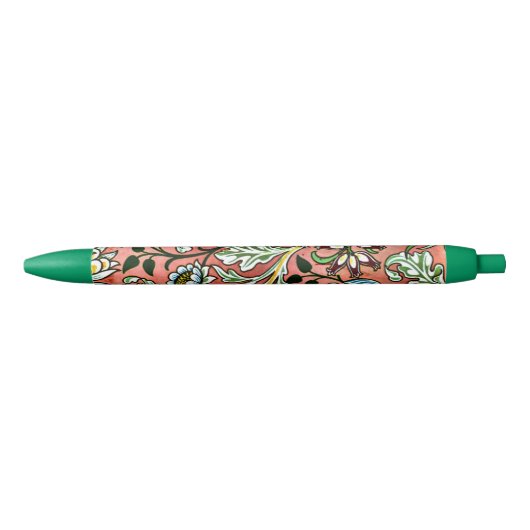 William Morris design - Hyacinth Zwarte Inkt Pen (Voorkant)
