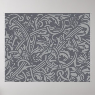 William Morris Distel Bloem Behang Bloem Kunst Poster