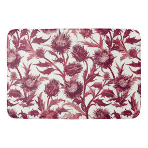 William Morris Distelbloem dieprood bordeauxrood Badmat