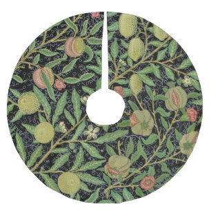 William Morris Donkere Granaatappel Fruit Patroon Kerstboom Rok