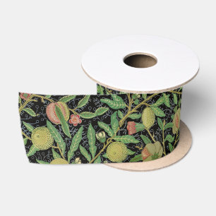 William Morris Donkere Granaatappel Fruit Patroon Lint