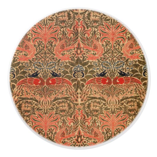 William * Morris Dragon en Peacock keramische knop (Voorkant)