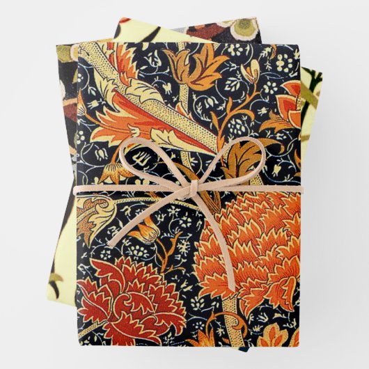 William Morris drie patronen Verpakking Inpakpapier Vel (In situ)