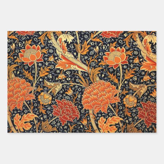 William Morris drie patronen Verpakking Inpakpapier Vel (Voorkant)