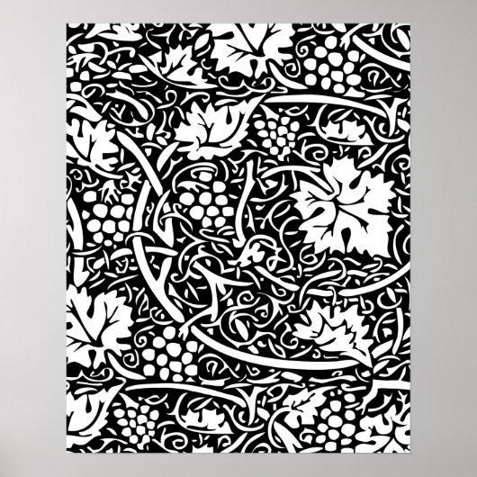 William Morris Druivenpatroon Behang Poster (Voorkant)