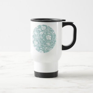 William Morris Druivenpatroon Teal Turquoise Reisbeker
