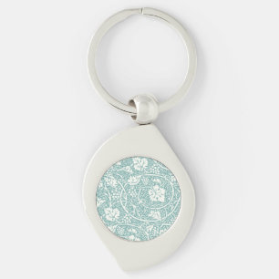 William Morris Druivenpatroon Teal Turquoise Sleutelhanger