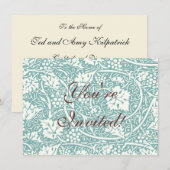 William Morris Druivenpatroon Turkoois Turquoise Kaart (Voorkant / Achterkant)