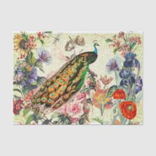 WILLIAM MORRIS, EEN PEACOCK, EEN FLORAL WEEFSELPAP TISSUEPAPIER