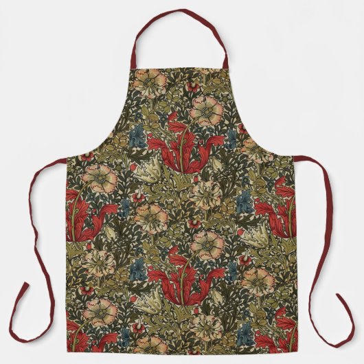 William Morris  Elegant Bloemenpatroon Schort (Voorkant)