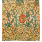 William Morris Elegant Roos Pattern Douchegordijn (Voorkant)