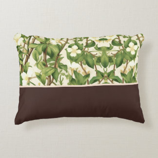 William Morris Elegant Witte & Groene Bloemboom Accent Kussen