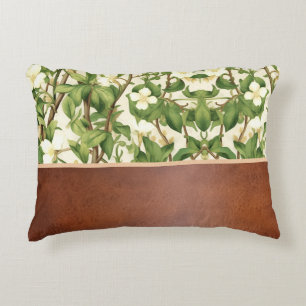 William Morris Elegant Witte & Groene Bloemboom Accent Kussen