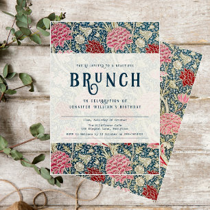 William Morris élégante invitation Brunch rustique