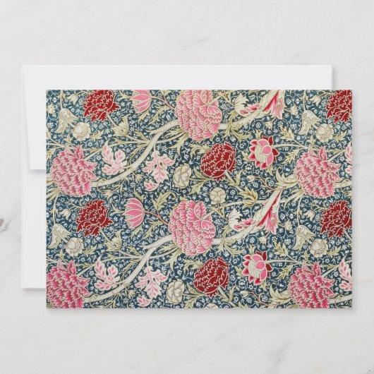 William Morris elegante rustieke Brunch uitnodigin Kaart (Achterkant)