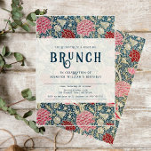 William Morris elegante rustieke Brunch uitnodigin Kaart