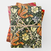 William Morris en Agra in het rood Inpakpapier Vel (In situ)