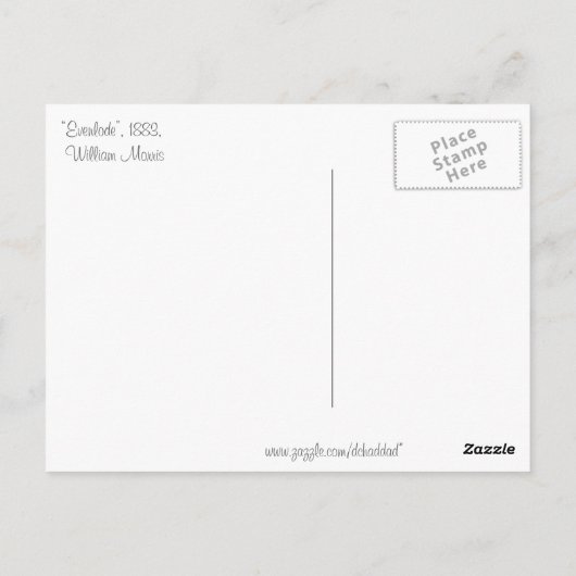 William Morris Evenlode Briefkaart (Achterkant)