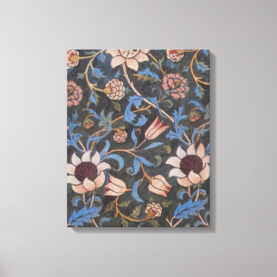William Morris Evenlode Patroon: Vintage Stemming Canvas Afdruk