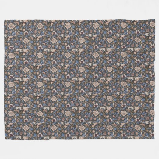  William Morris Evenlode Textile Design Fleece Deken (Voorkant (Horizontaal))